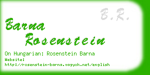 barna rosenstein business card